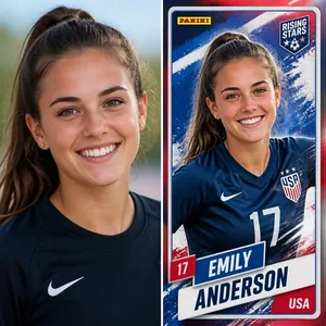 Antes y después: tu foto en una tarjeta panini con Stylzia