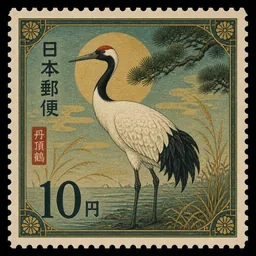Sello Postal Estilo Japonés